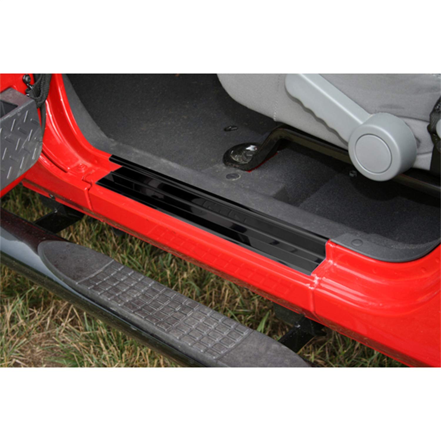 Rugged Ridge Entry Guards for Jeep Wrangler JK | 2-Piece Set, No Drill | Black Steel | 11216.1 | Fits 2007-2018 Jeep Wrangler JK