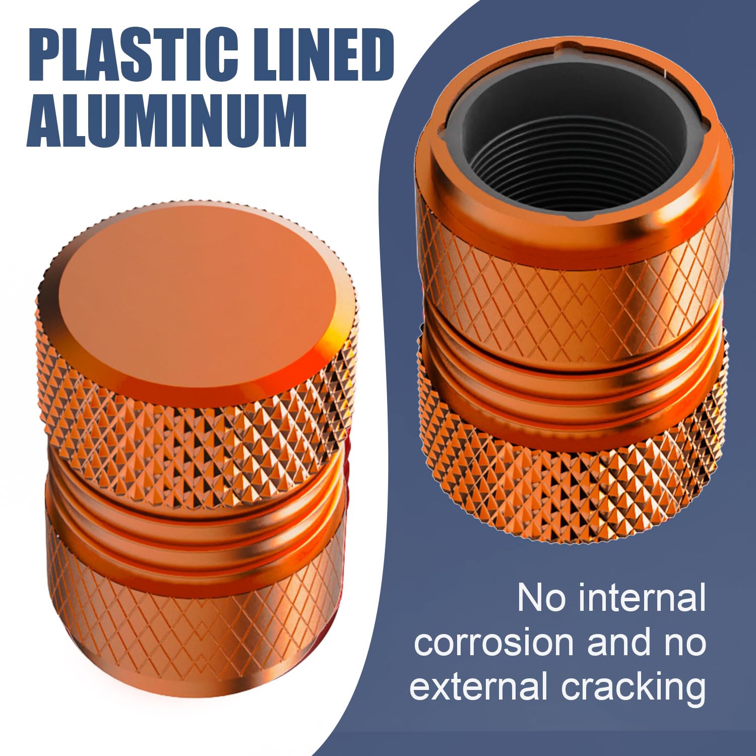 Tire Valve Stem Caps - 4 Pack Anti-Corrosion Premium Anodized Alloy Tyre Air Valve Caps Cat Dog Paw For Car Suv Bike Orange