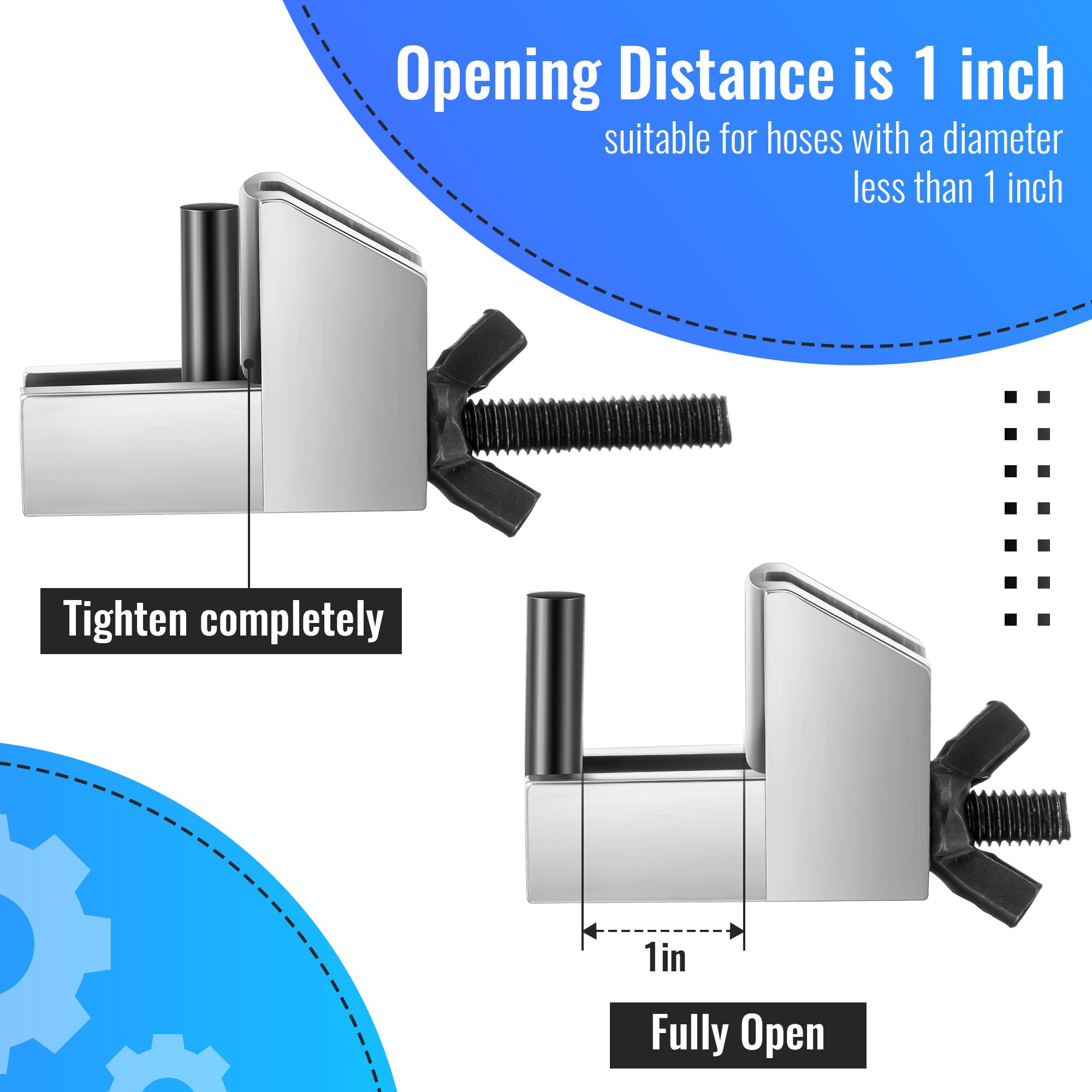 Feekoon Brake Line Clamp, 2 Pcs Hose Pinch Clamp Pliers, Metal Brake Line Clamp Suitable for Flexible Hoses Fuel Hoses Gas Lines