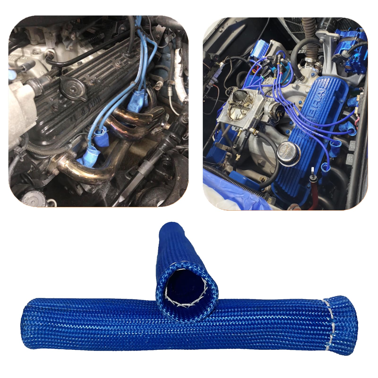 Spark Plug Wire Heat Shield 8Pcs Spark Plug Boots Thermal Protection Sleeve 1200 Degree 6 Inch Spark Plug Heat Cover Wrap For Ca