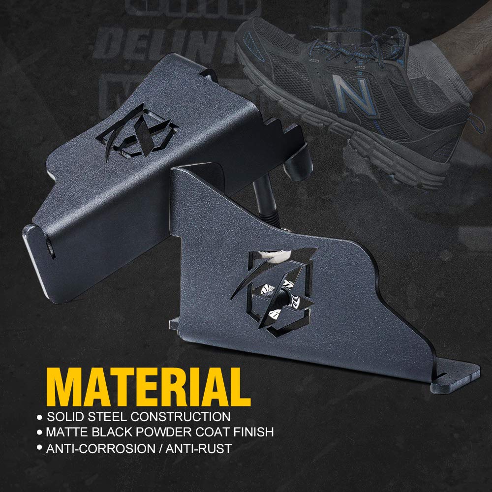 Xprite Door-Off Foot Pegs Compatible With 2007-2018 Jeep Wrangler Jk Jku, Exterior Door Hinge Mounted Rest Pedals Accessories Wi