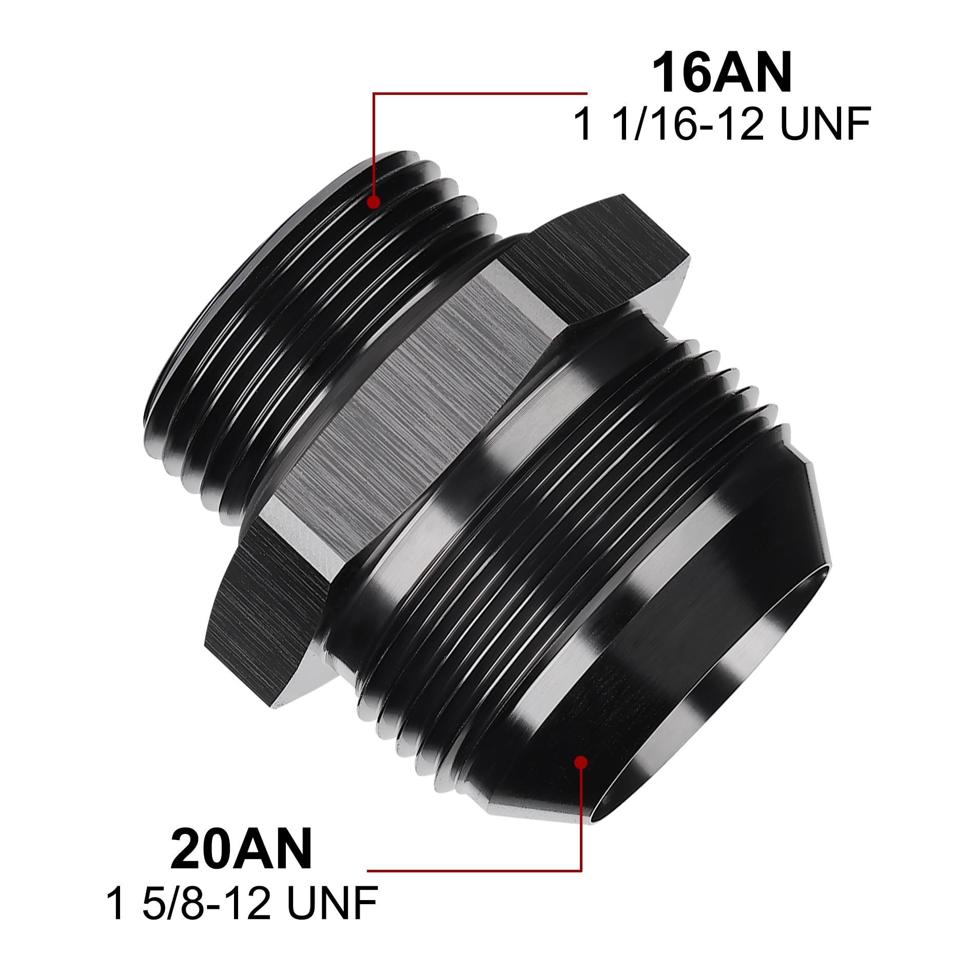 Evil Energy 20An Flare To An16 Orb Male O-Ring Fitting Adapter