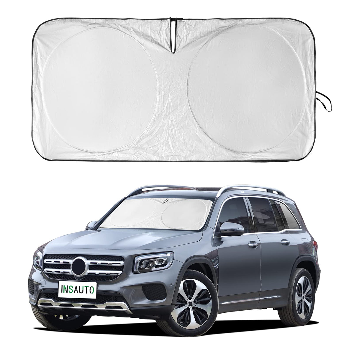 For Glc300 Windshield Sun Shade Foldable Sunshade For Mercedes Benz 2017-2022 Glc Suv Windshield Cover Car Front Window Sun Viso