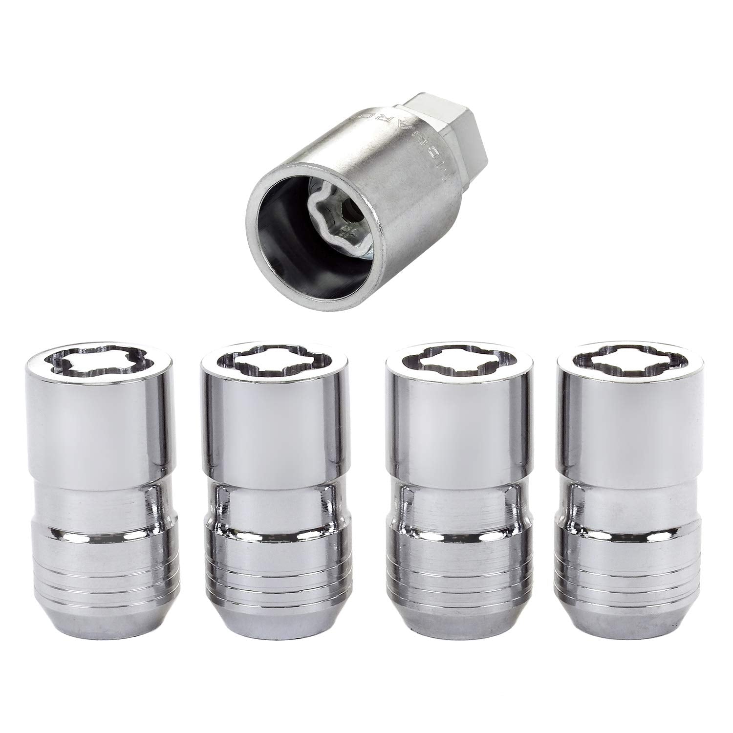 Mcgard 24215 Chrome Cone Seat Wheel Locks (M14 X 1.5 Thread Size) - Set Of 4