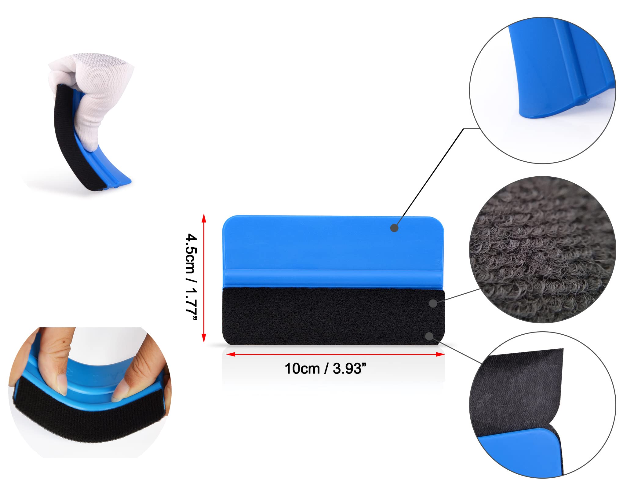 Lzlrun 3D Carbon Fiber Vinyl Wrap Roll With Air Release Bubble Free Adhesive Film - Come With Knife + Hand Tool (Gray, 1Ft X 5Ft)