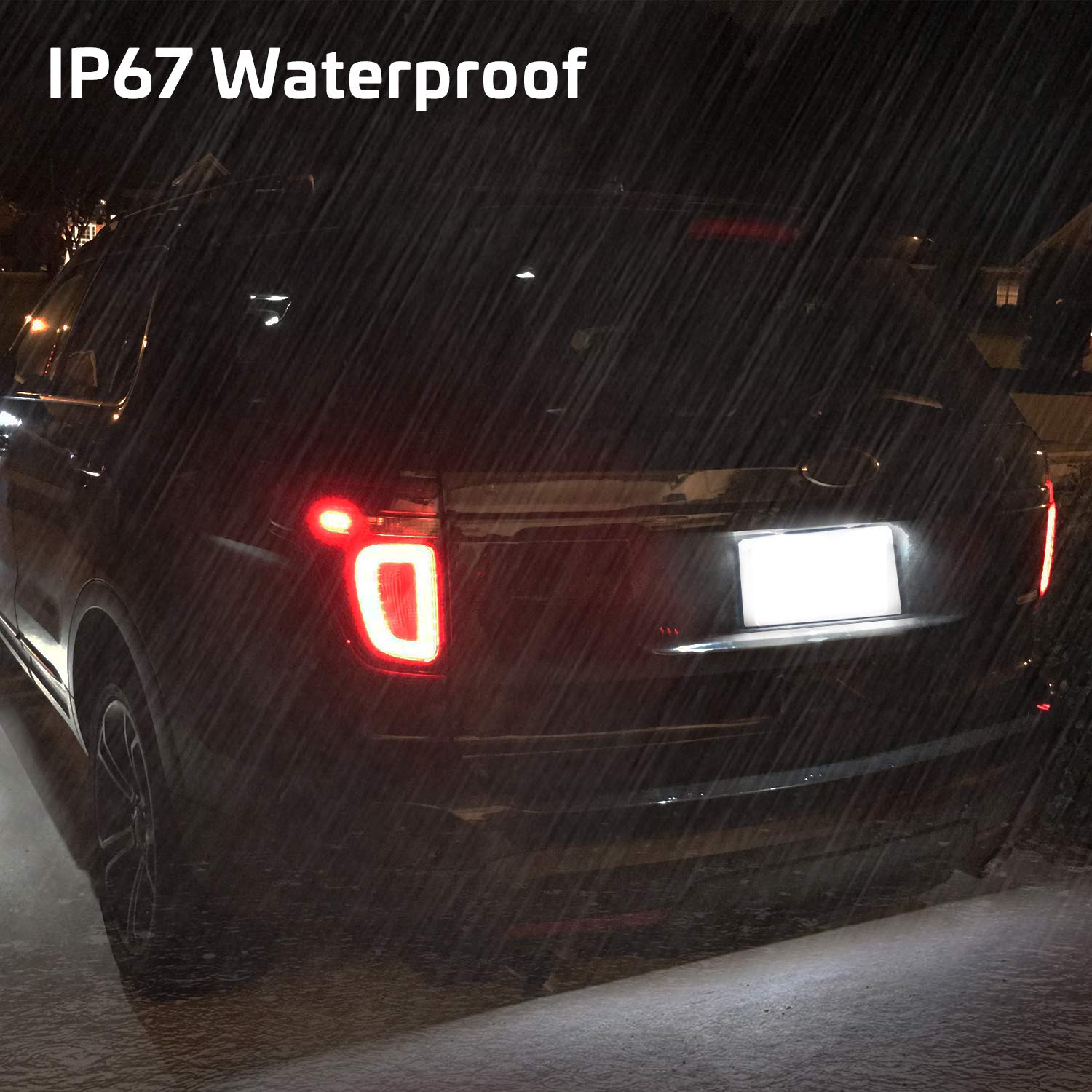 Ruxifey Led License Plate Light Lamps Compatible With 2009 To 2019 Ford Flex, 2008 To 2011 Focus, 2006 To 2012 Fusion, 6000K White - Pack Of 2