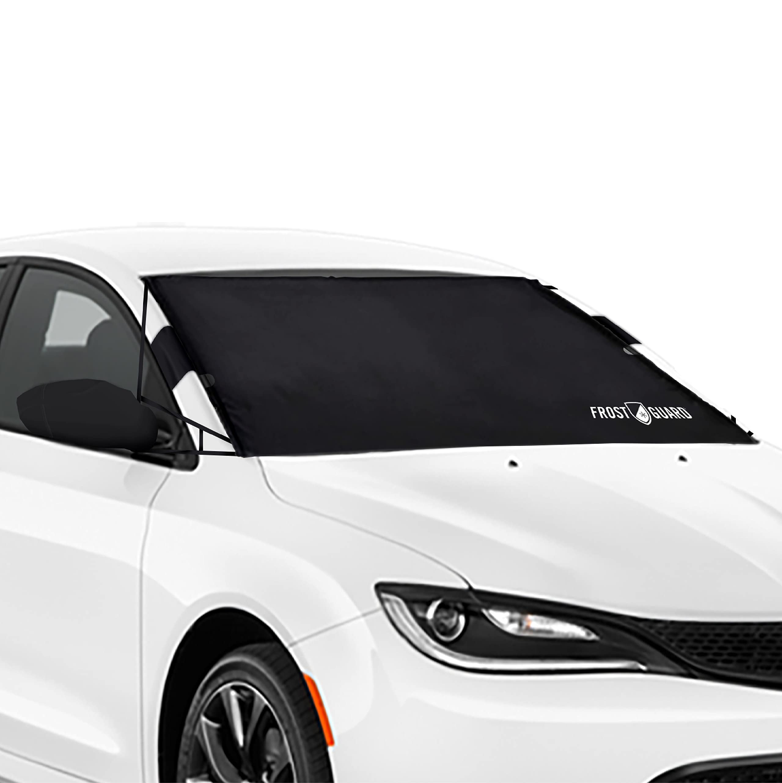 Frostguard Vortex Premium Winter Windshield Cover With Built-In Security Panels And Wiper Blade Coverage + Mirror Covers - Weath