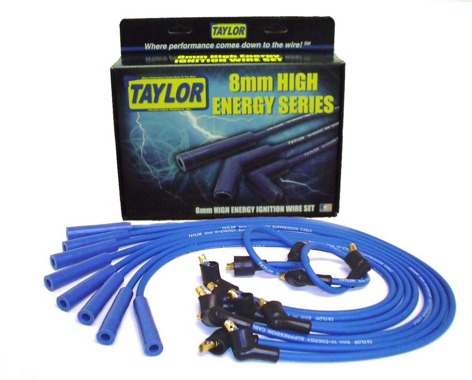 Taylor Cable 64671 Hi-Energy Spark Plug Wire Set, Blue