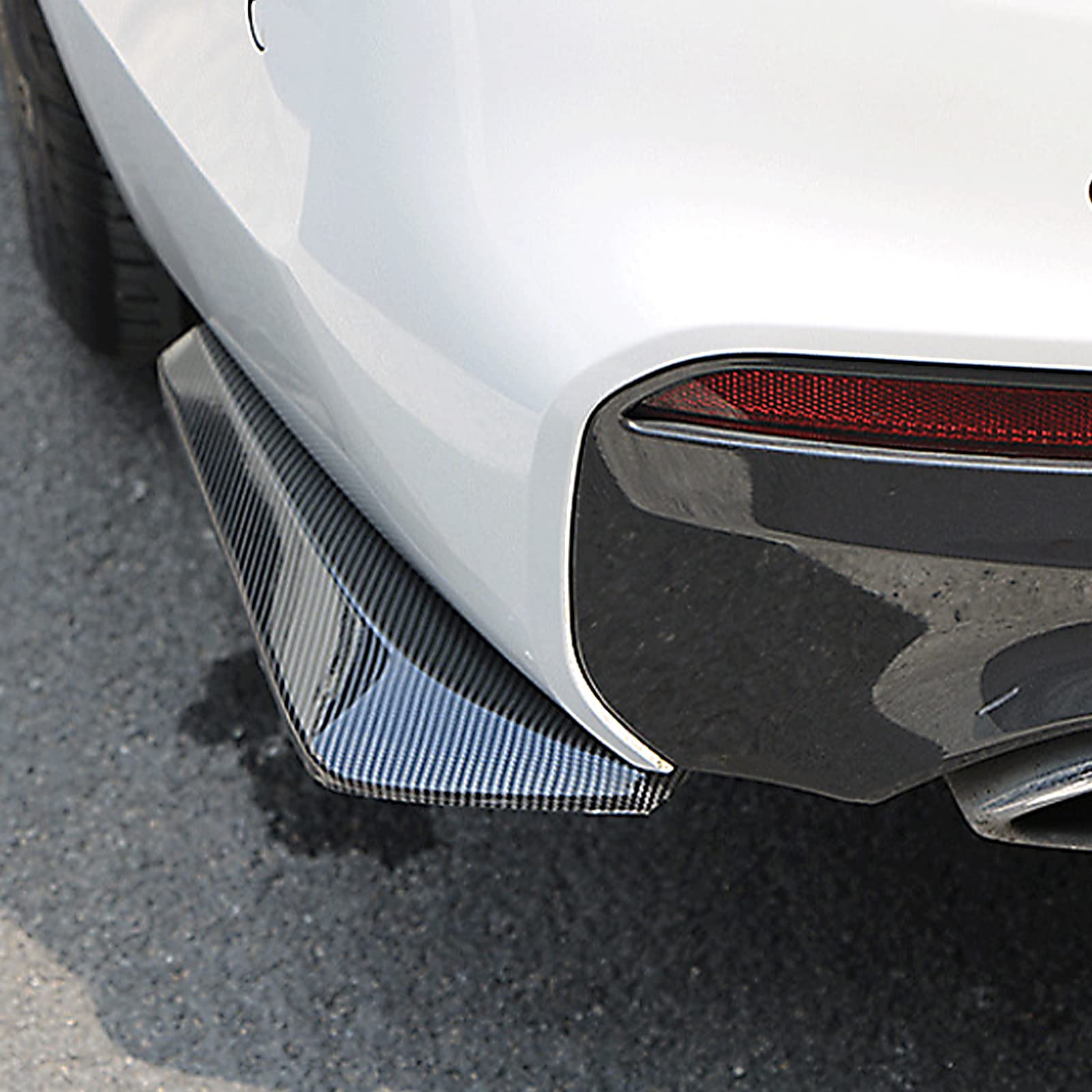 2 Pcs Car Rear Bumper Guard Diffuser Splitter Front Bumper Lip Body Kit Vehicle Blade Rear Shovel, Side Fender Skirt Lip Splitte