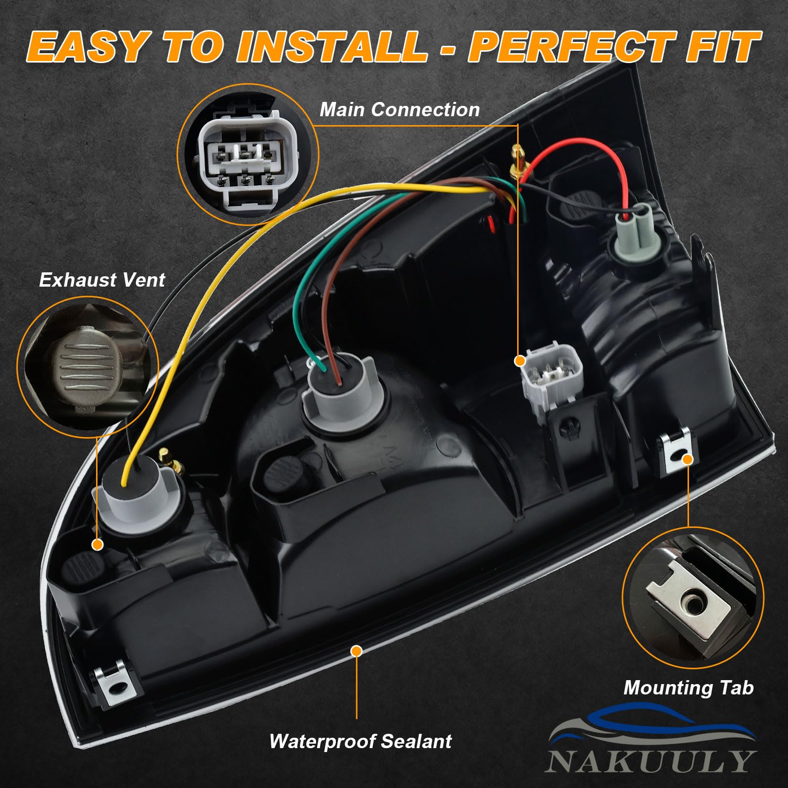 Nakuuly Tail Light Assembly Compatible With 2005-2015 Tacoma Pickup Driver And Passenger Side Led Taillights Brake Signal Assemb