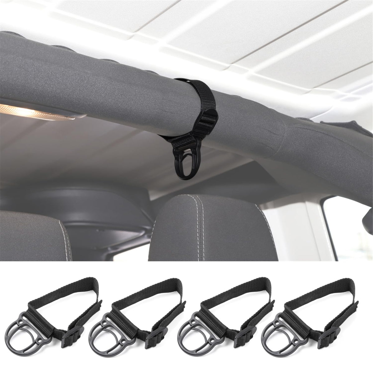 Yoctm Black Roll Bar Coat Hanger Clothes Hook 45Cm For 1997-2024 Jeep Wrangler J WBCARB083FXWYY3