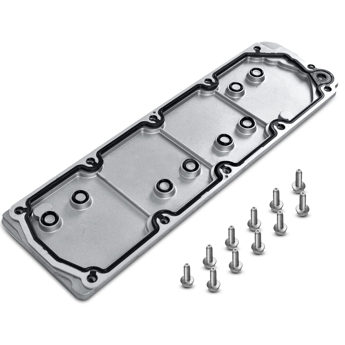 A-Premium LS Gen 4 (IV) Valley Cover Plate Kit, Non AFM/DOD Block Off Plate, Compatible with 2007-2013 Chevy GMC Cadillac Silver