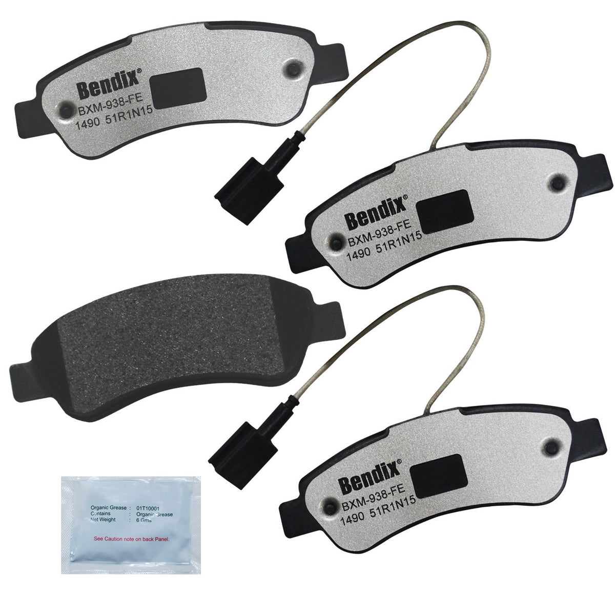 Bendix Fleet Metlok Mkd1490Fm Semi-Metallic Rear Brake Pads For Select Models Fiat Ducato, Peugeot 206, 207 Compact, Manager, Ra