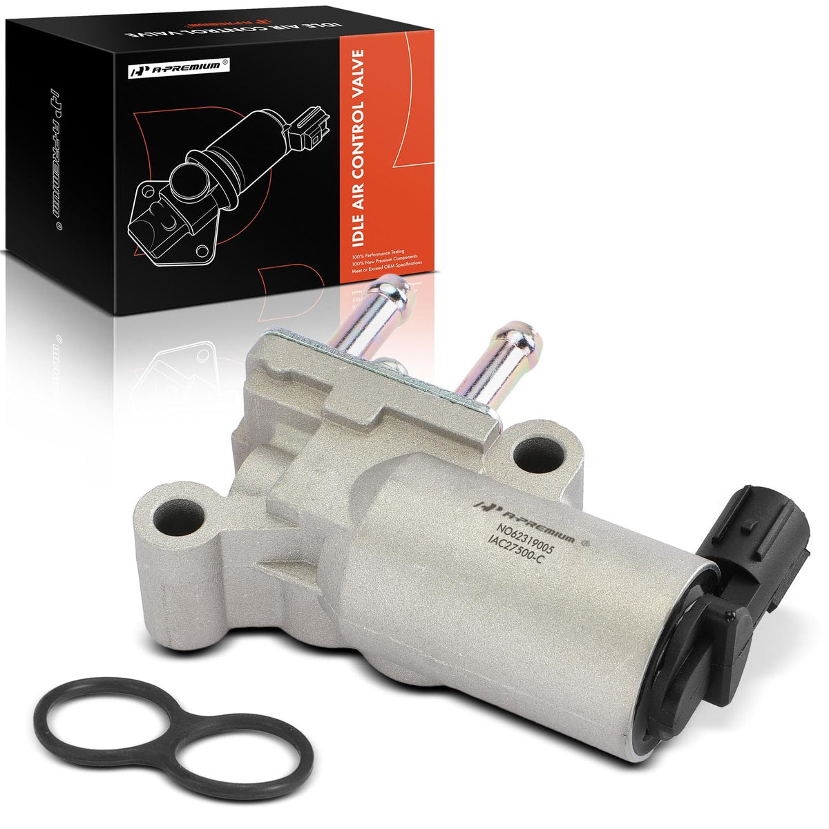 A-Premium Fuel Injection Idle Air Control Valve IAC - W/Sensor [2Pins] - Compatible with Honda CR-V 97-01 - fits (98-01 CR-V) W/
