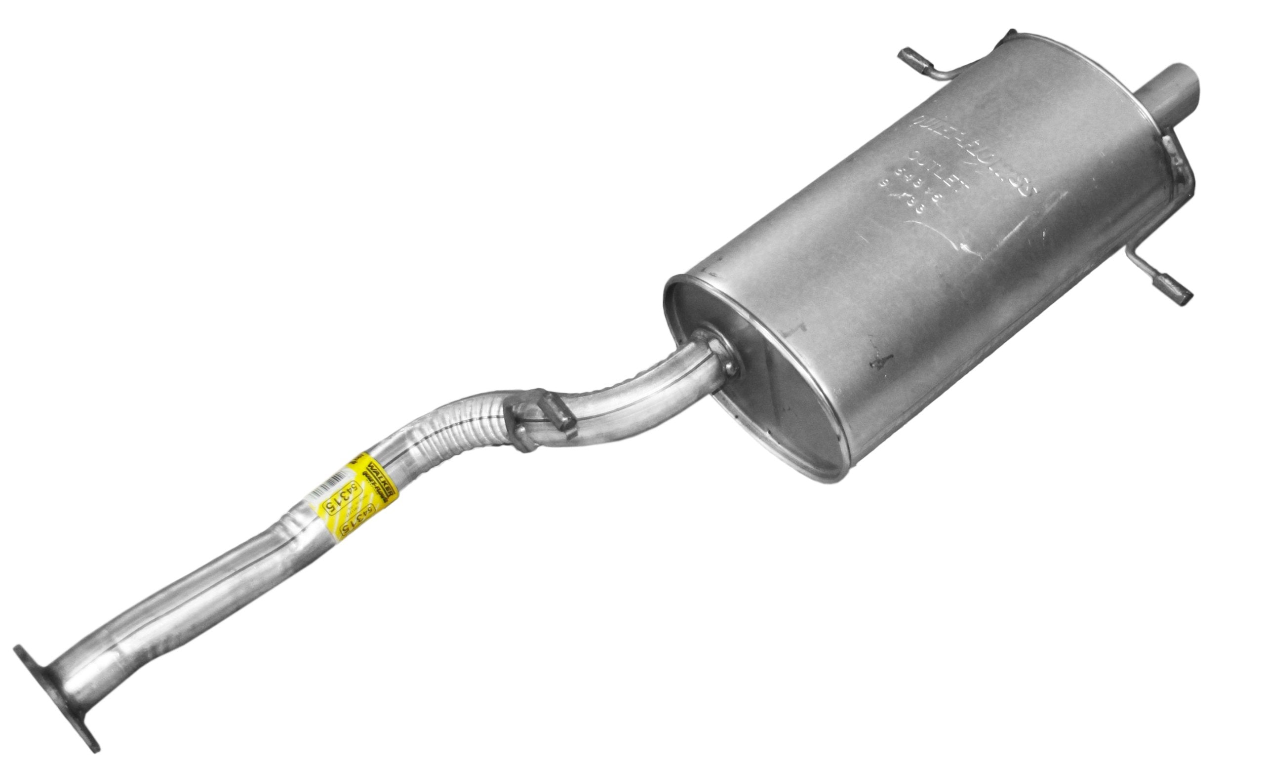 Walker Quiet-Flow Ss 54315 Direct Fit Exhaust Muffler Assembly 2 Inlet (Od) 2 Outlet (Od) For Honda Civic