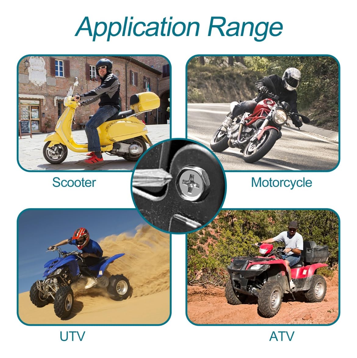 Qiatol 12 Pcs Bolts And Nuts Kit, Motorcycle Battery Bolts And Nuts, M6X16Mm Motorcycle Battery Screw And Nut, Battery Terminal