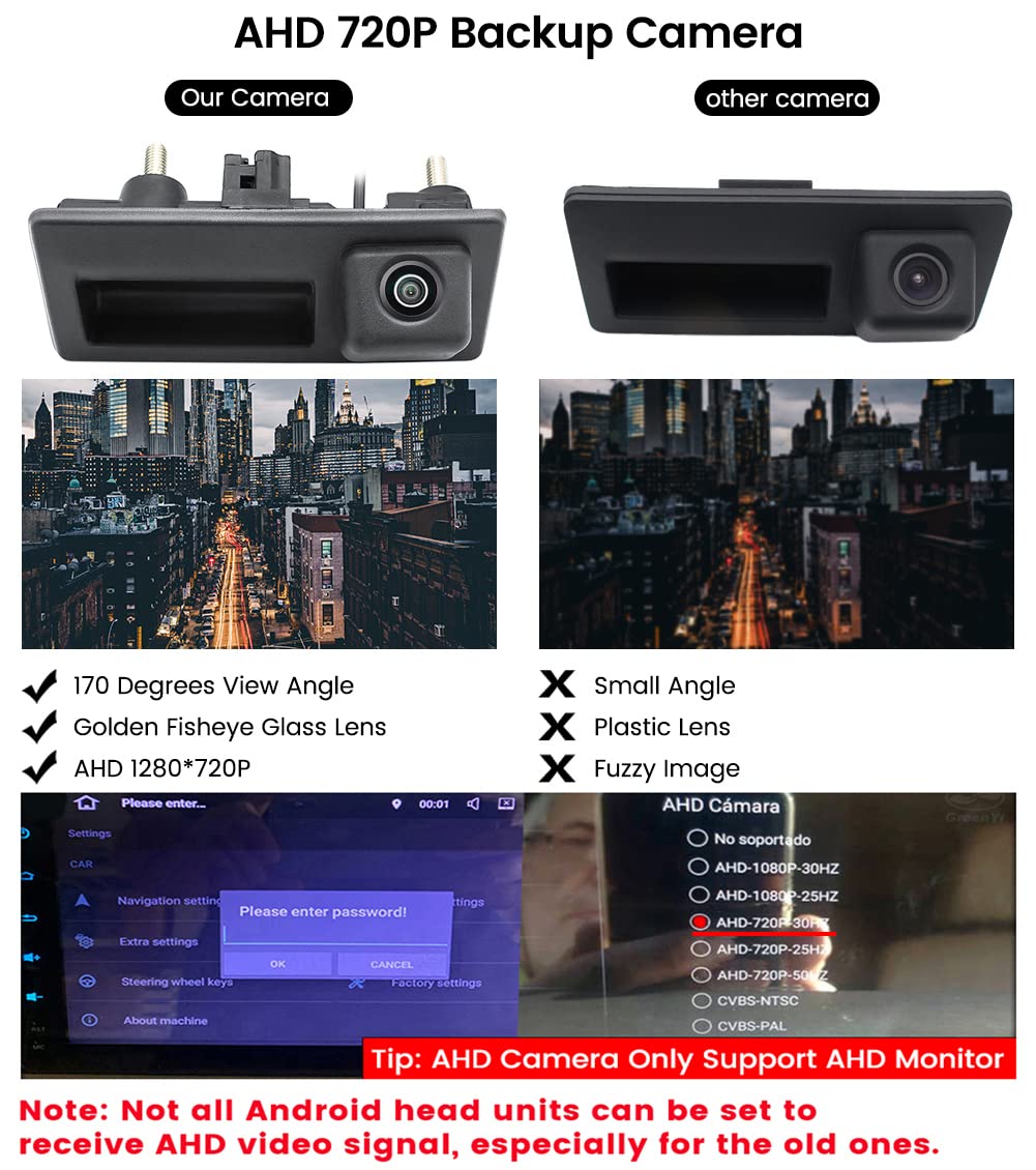 Hd 720P Vehicle Backup Camera For Audi A4L A5 A3 Q3 Q5 Rs6 For Vw Passat Tiguan Jetta Sharan Touareg Lavida Skoda, Car Rear View