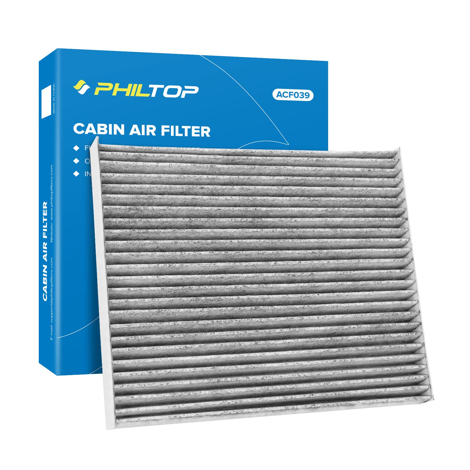 Philtop Cabin Air Filter, Replacement For Cf10728, Elantra 2007-2016, Forte 2014-2018, Accent 2008-2011, Premium Acf039 Cabin Fi