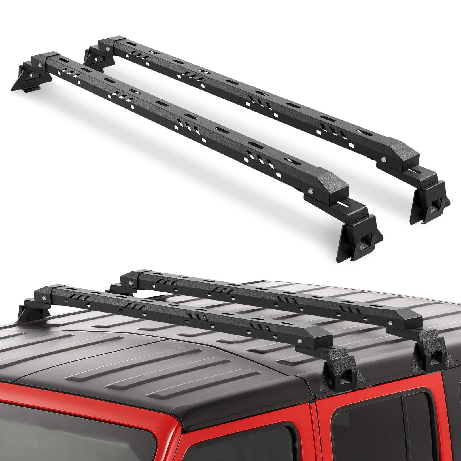 XOOKUN Max Loading 420-POUND Heavy Duty Roof Rack Cross Bars Fit for Jeep Wrangler JL JK Gladiator JT 2007-2024,(2 & 4 Door) Ste