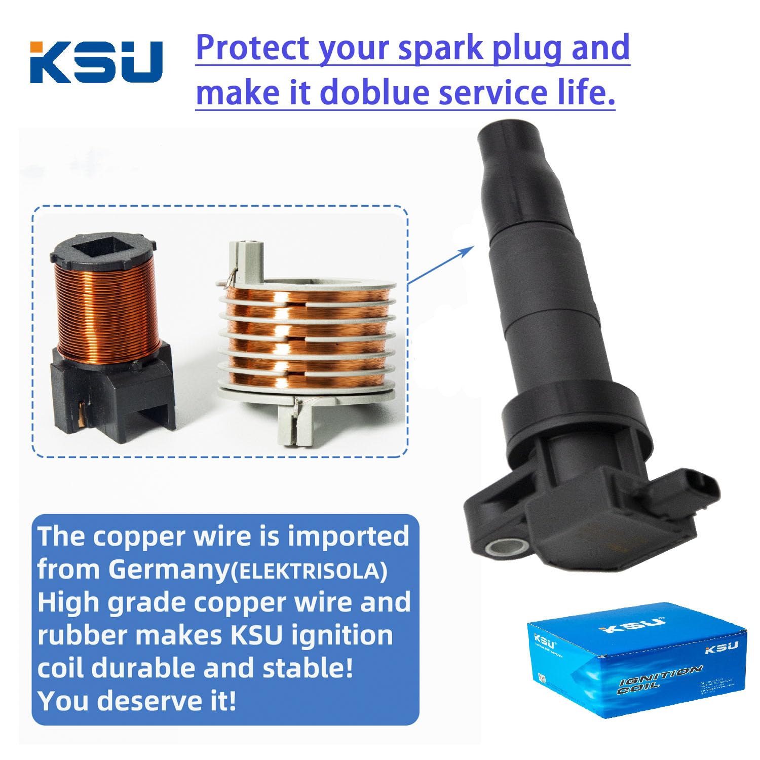 KSU Coil pack compatible with Hyundai Azera 3.3L 3.8L V6 2006-2017