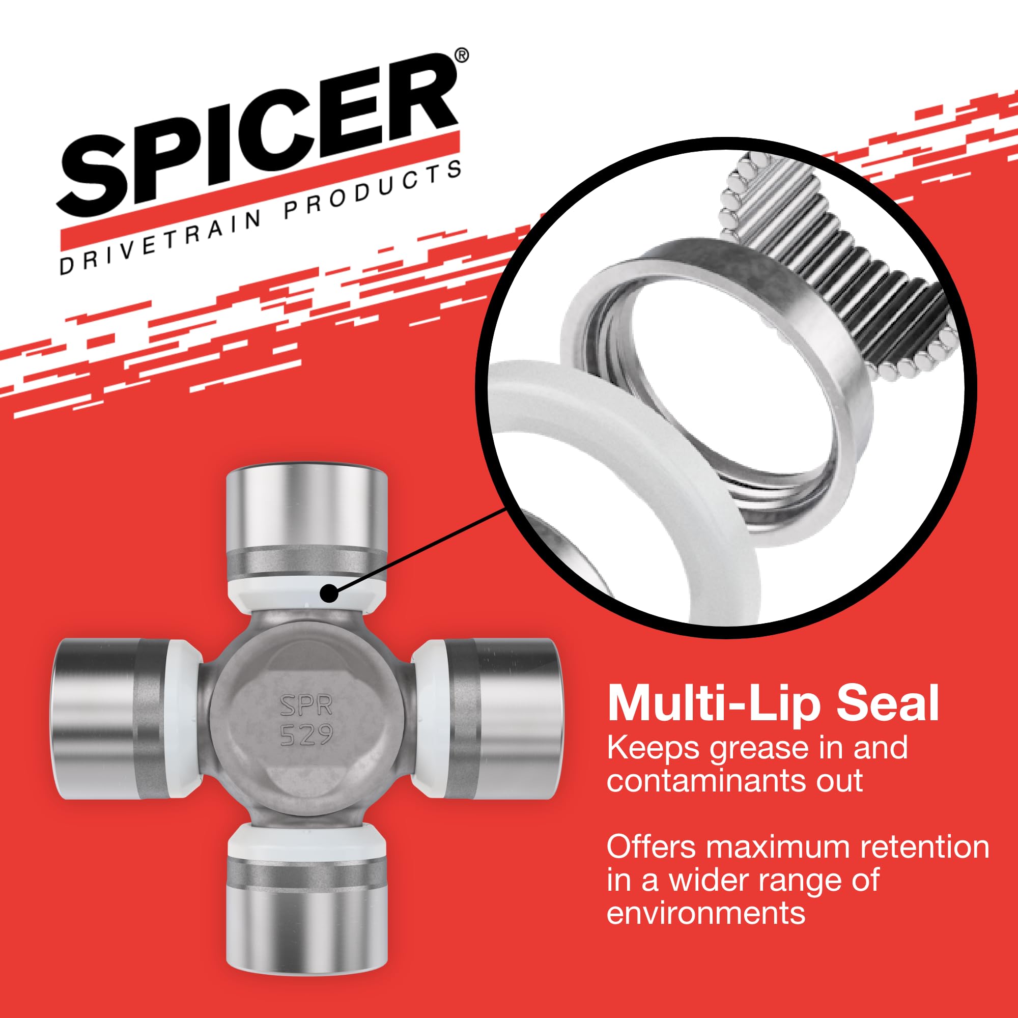 Spicer 5-7166X U-Joint Kit 1350Wj Series (Isr), Cup Size = 1.188