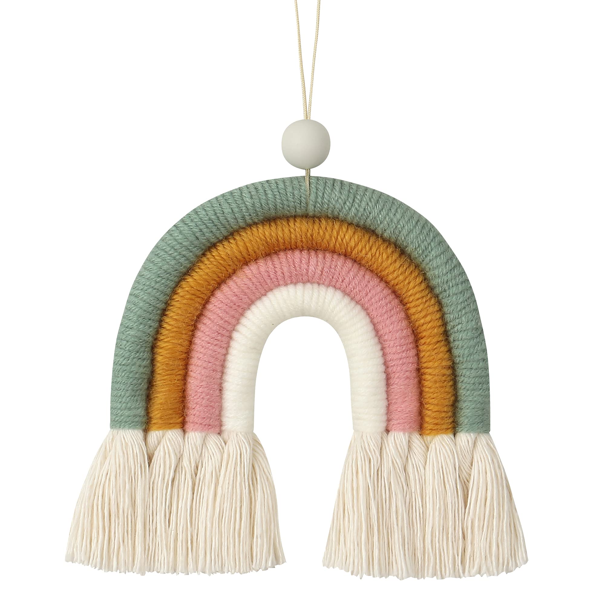 Boho Garden Macrame Bohemian Rainbow Charm - Essential Oil Diffuser For Cars, Baby Nursery, Childrens Bedroom & Home Decor - Dec