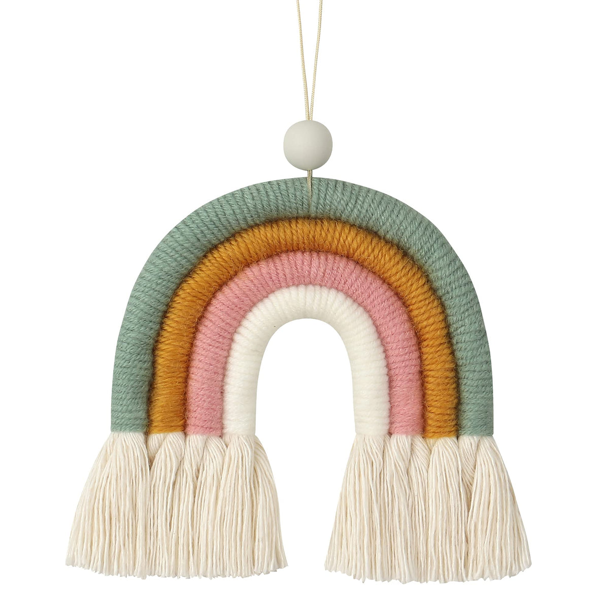 Boho Garden Macrame Bohemian Rainbow Charm - Essential Oil Diffuser For Cars, Baby Nursery, Childrens Bedroom & Home Decor - Dec