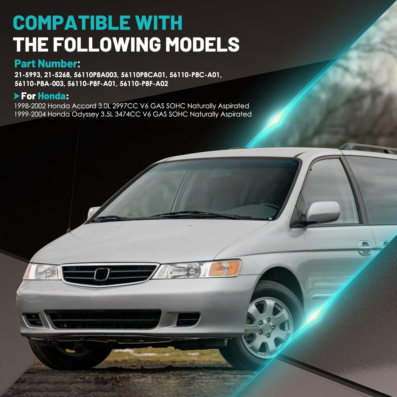 Farrme 21-5993 Power Steering Pump With Pulley Fit For Honda Accord Ex/Lx/Se 1998-2002, 1999-2004 For Honda Odyssey,1998-1999 Fo