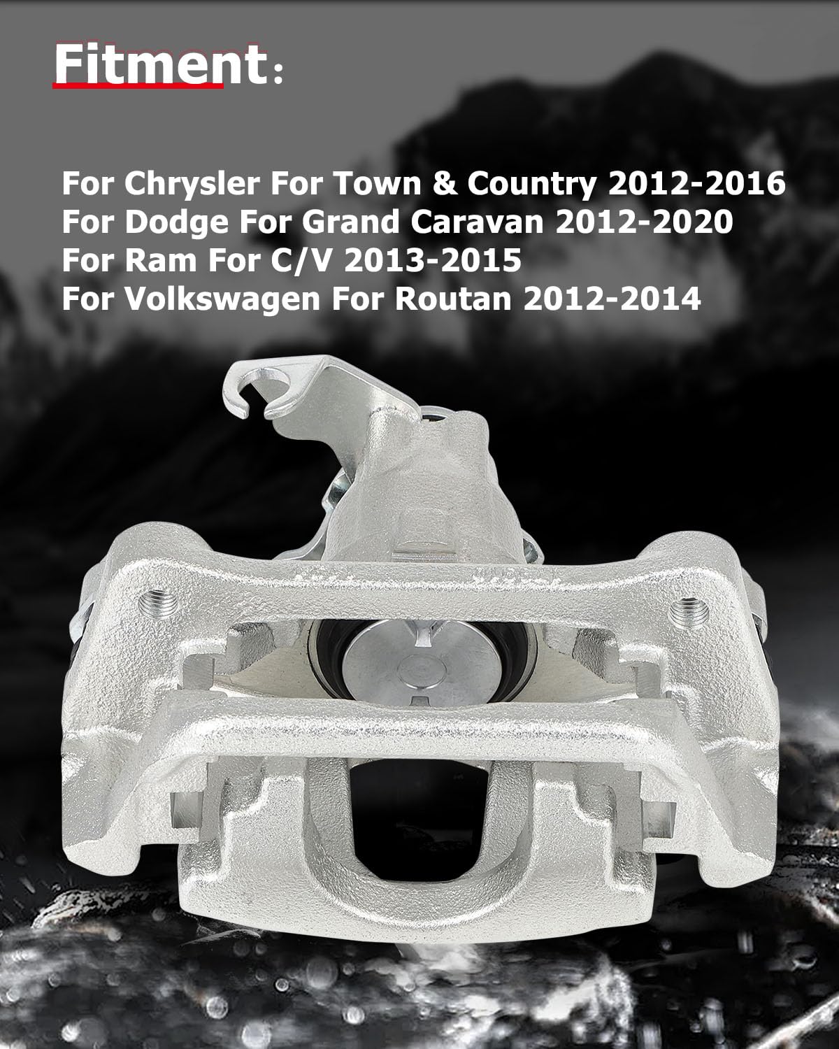 cciyu 18B5398 Rear Right Brake Caliper With Bracket For Chrysler For Town & Country 2012-2016,For Dodge For Grand Caravan 2012-2