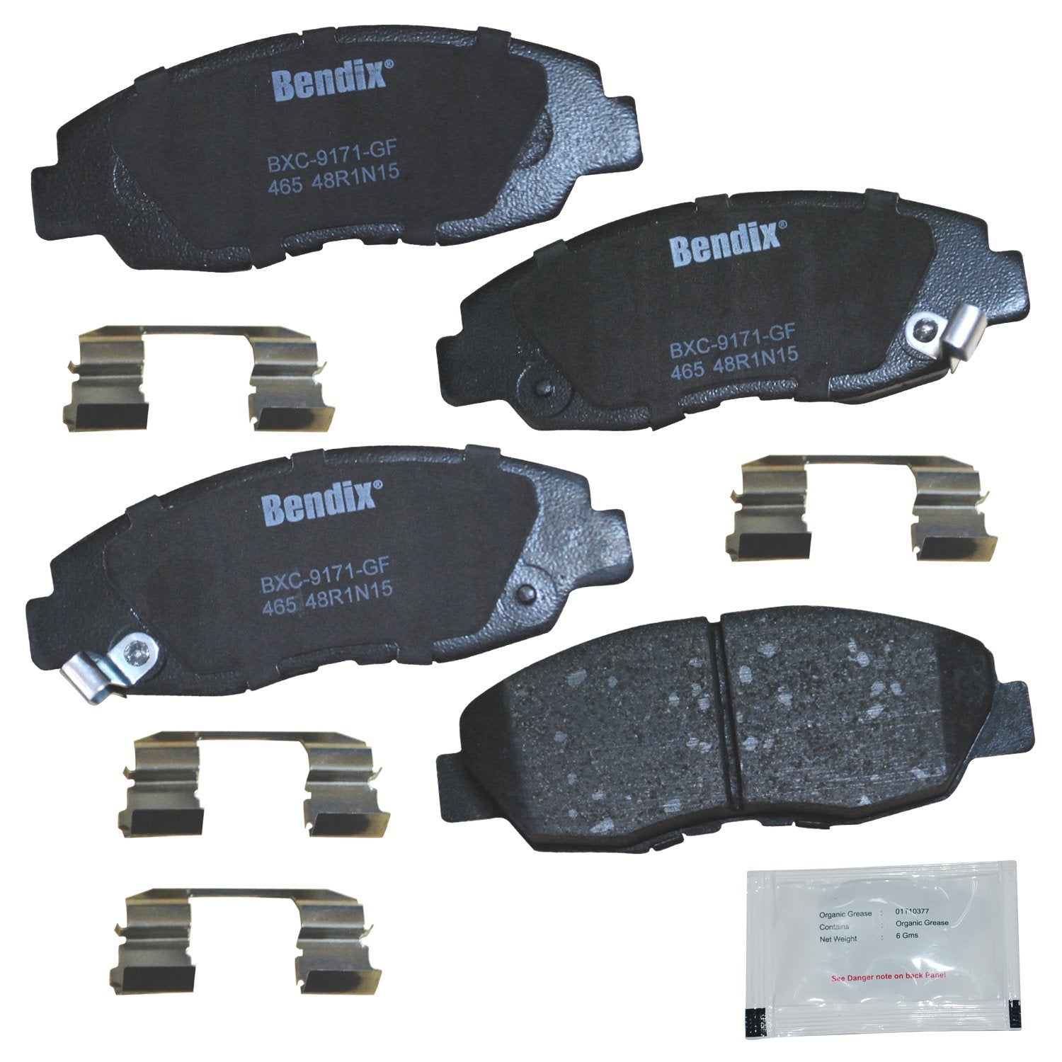 Bendix Priority1 Cfc465 Ceramic Front Brake Pads For Acura Cl 1999-1997, Honda Accord 1997-1990, Accord 2002-1999, Civic 1996