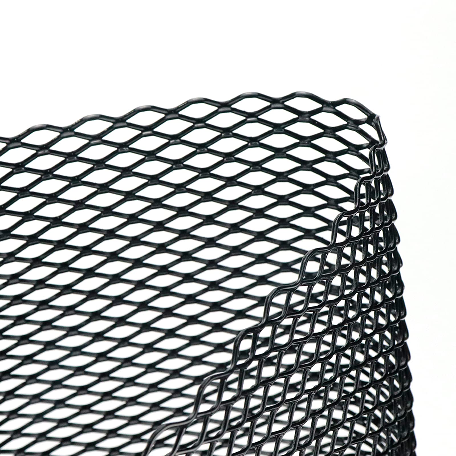 Modengzhe 40 X 13 Inch Car Grill Mesh Sheet, Black Painted Aluminum Alloy Multifunctional Grille Mesh Roll, 6 X 12 Mm Hexagon-Sh