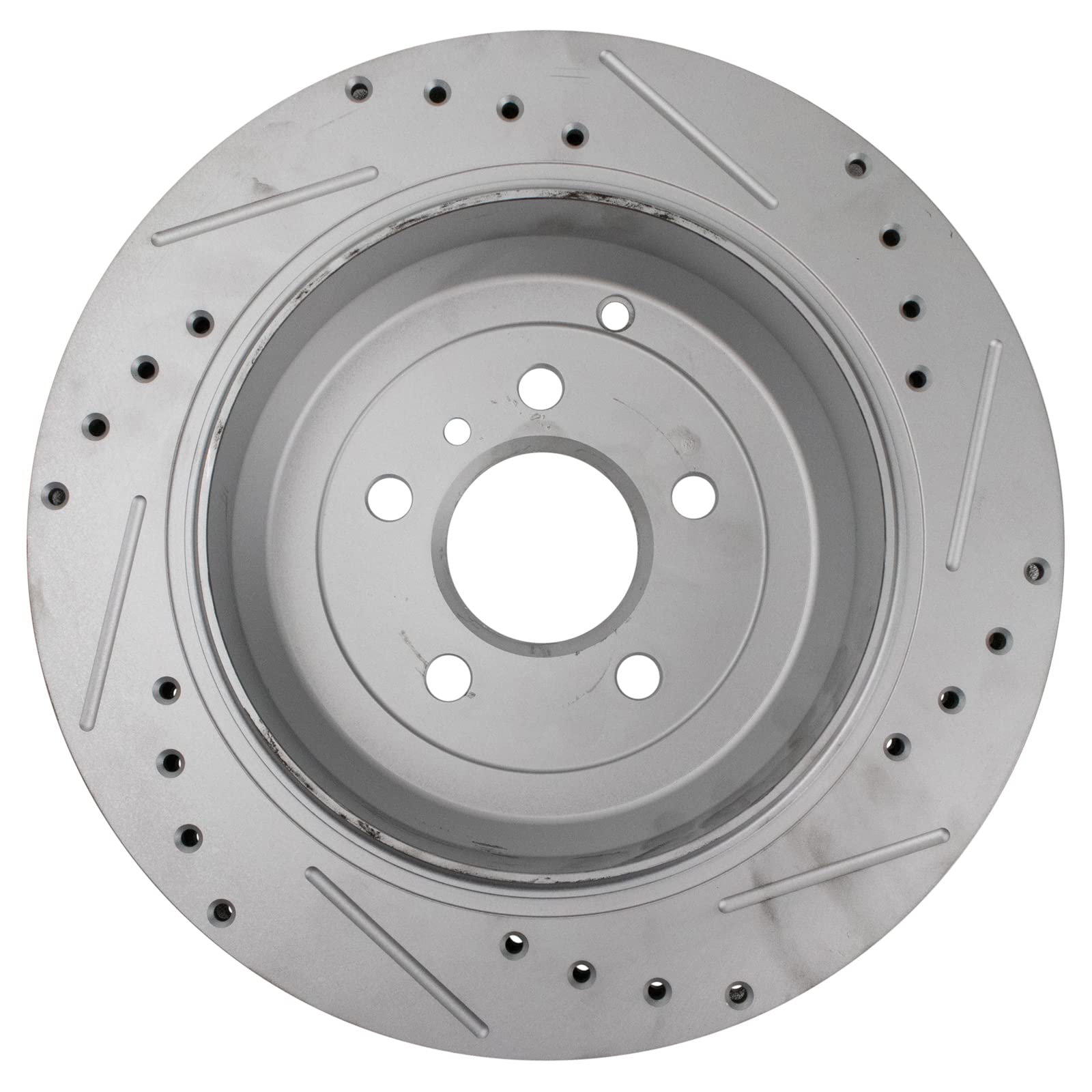 Trq Performance Rear Drilled Slotted Coated Brake Rotor Set For Mercedes Benz