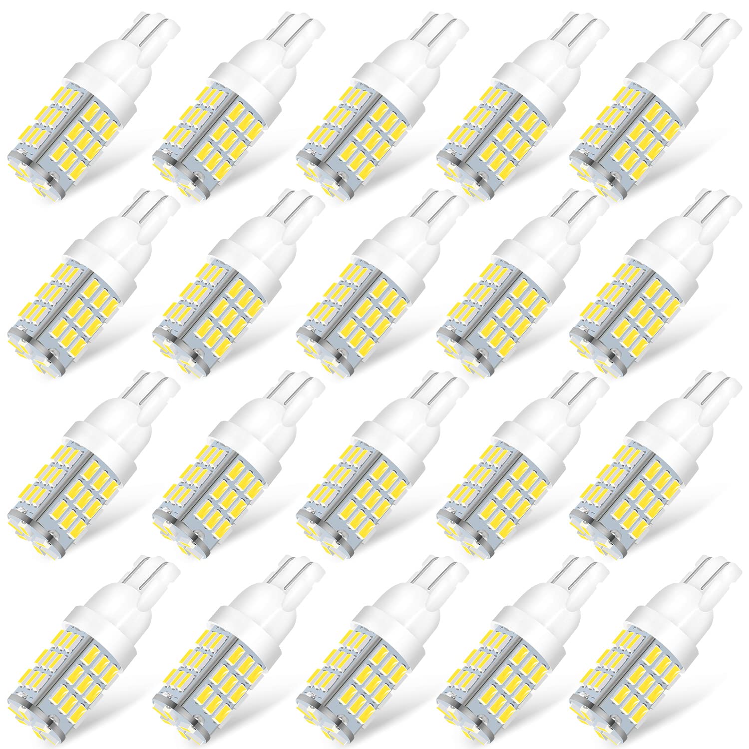 Acohuike T10 921 194 168 Led Bulbs Natural White 20-Packs, Super Bright 3014 42-Smd Replacement 12 Volt Rv Camper Trailer Boat Trunk Interior Dome Map License Lights, Backup Reverse Lights