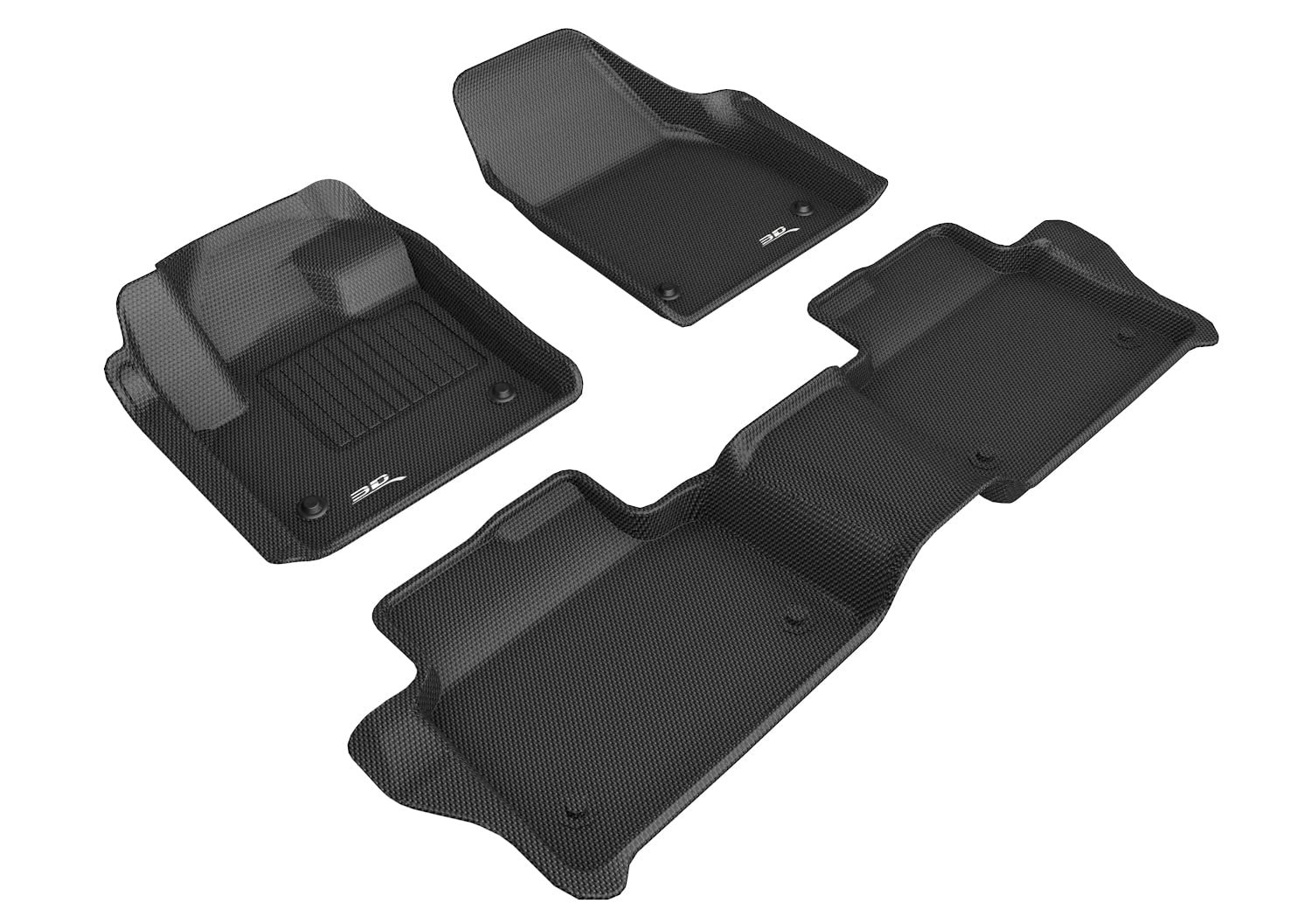3D Maxpider Custom Fit Kagu Floor Mat (Black) Compatible With Land Rover Discovery Sport 2020-2023 - Full Set