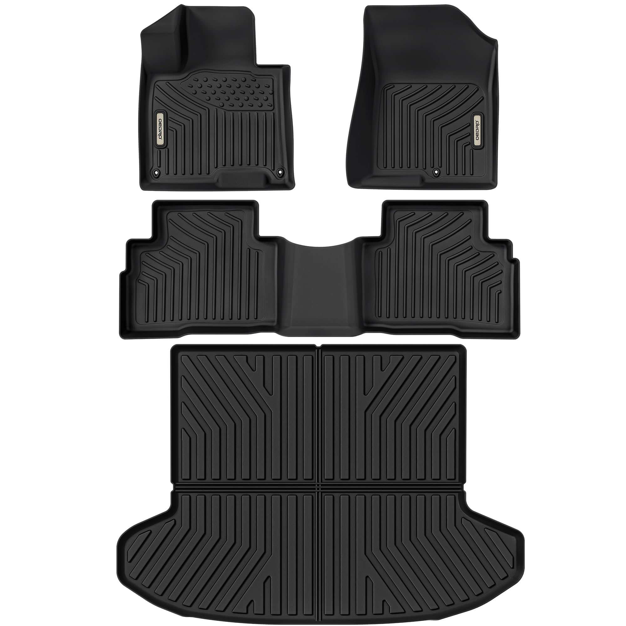 Oedro Floor Mats & Cargo Liner Fit For Kia Sportage 2023-2025 Hybrid(Not Fit Plug-In Hybrid), Tpe All-Weather Sportage Front & R