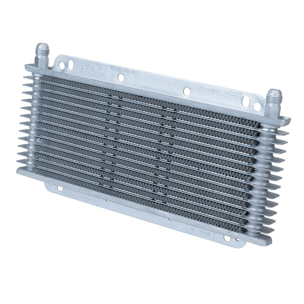 Flex-A-Lite (400017) Stacked Plate 17-Row Transmission Cooler, 11 X 6 X 3/4 With -6 An Fittings