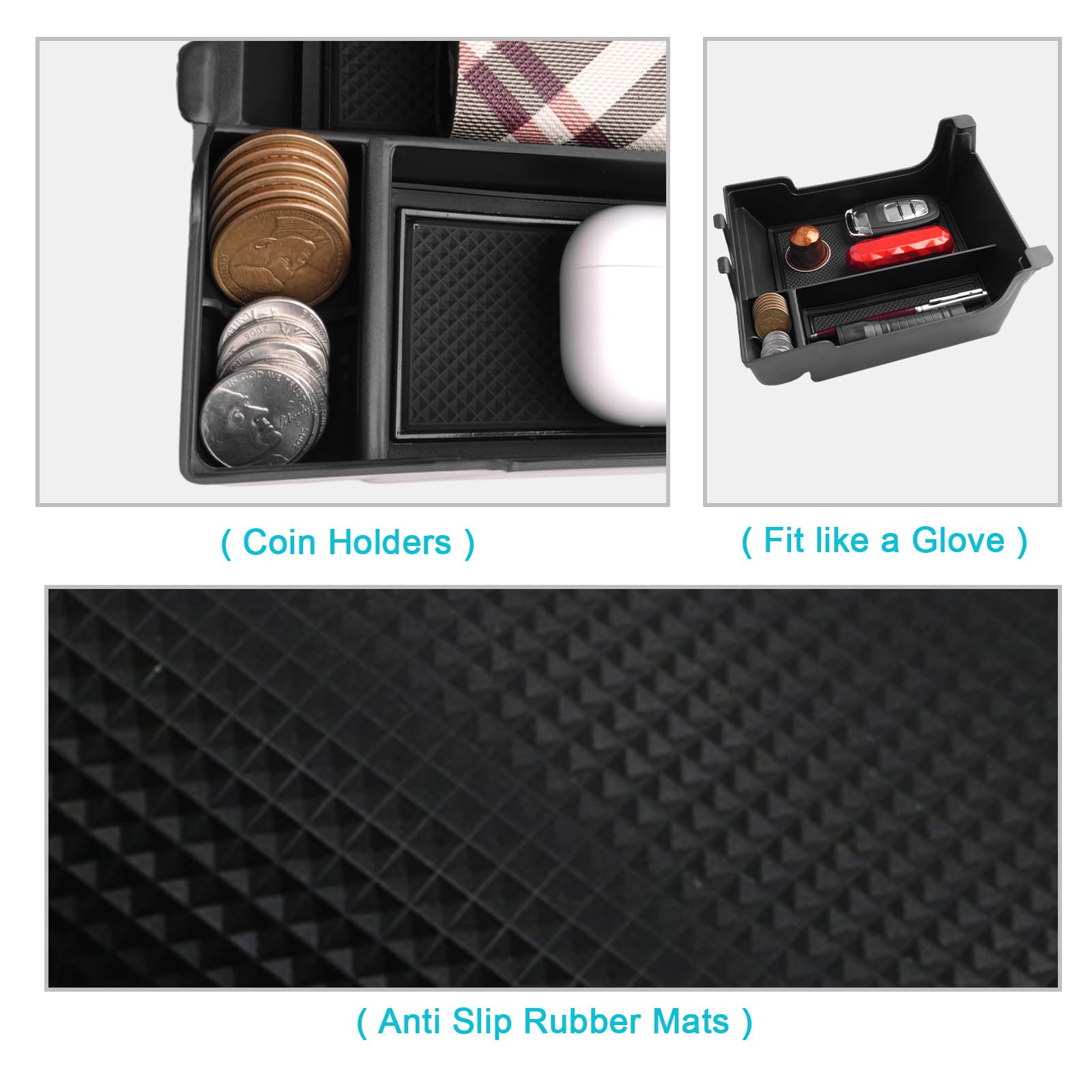 Cdefg For 2020-2023 2024 Edge Center Console Organizer Tray Compatible With 2020-2023 2024 Ford Edge Middle Console Organizer Ar