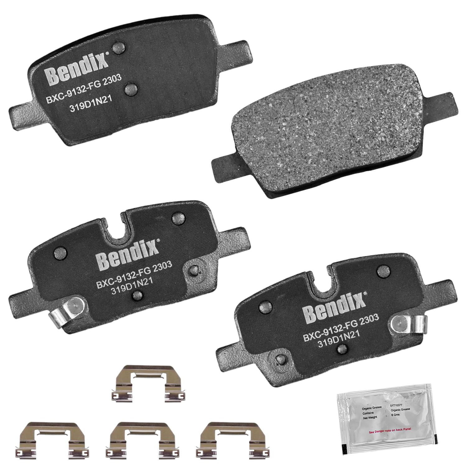 Bendix Priority1 Cfc2303 Ceramic Rear Brake Pads For Select Models Buick Enclave,Cadillac Ct4,Ct5,Ct6,Xt5,Xt6,Chevrolet Blazer,T