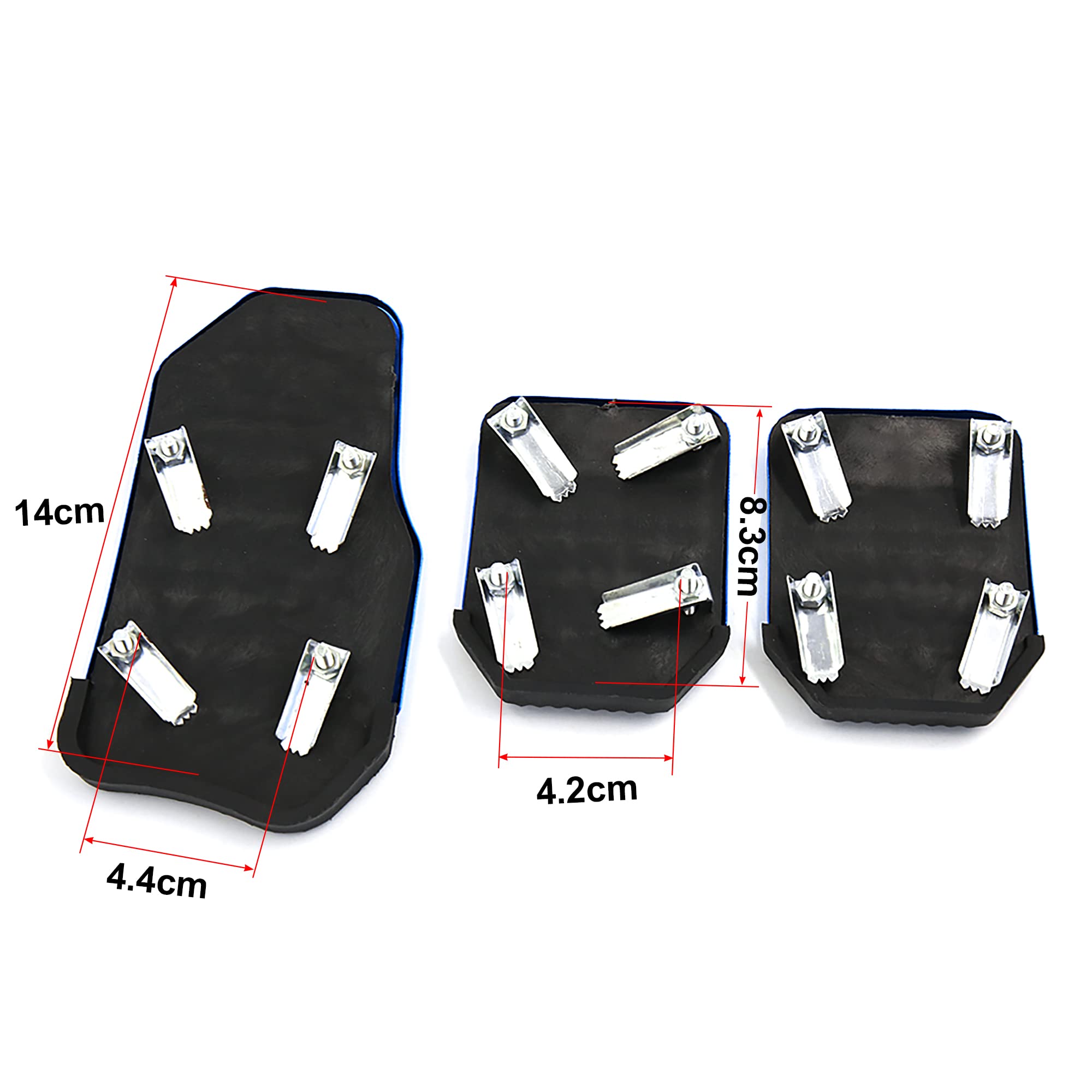 Uxcell 3 In 1 Universal Racing Sports Non-Slip Automatic Car Gas/Brake Pedals Pad Cover