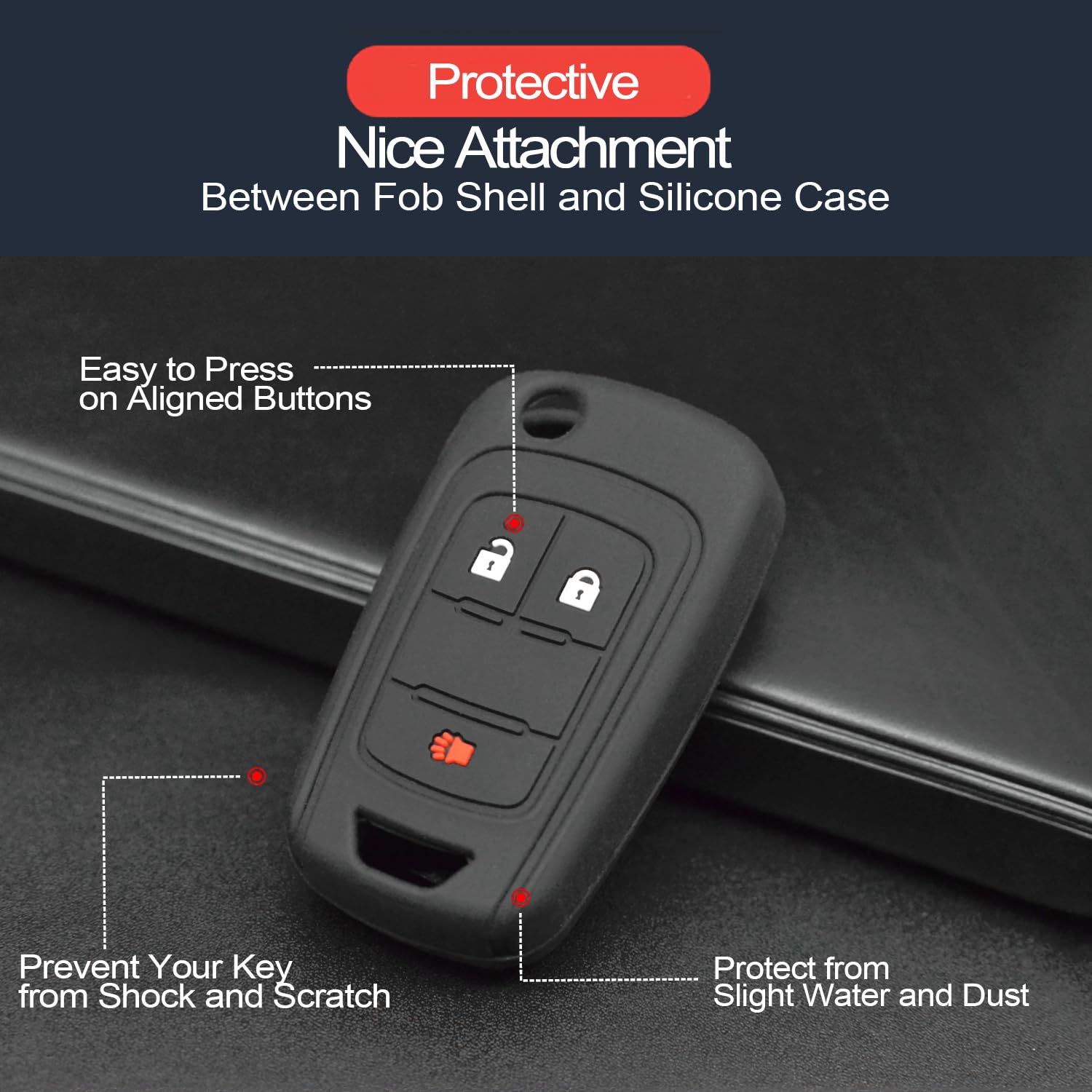 Infipar 2Pcs Compatible With Buick Regal Lacrosse Encore Allure Chevy Chevrolet Equinox Orlando Sonic Spark Trax Gmc Terrain Key