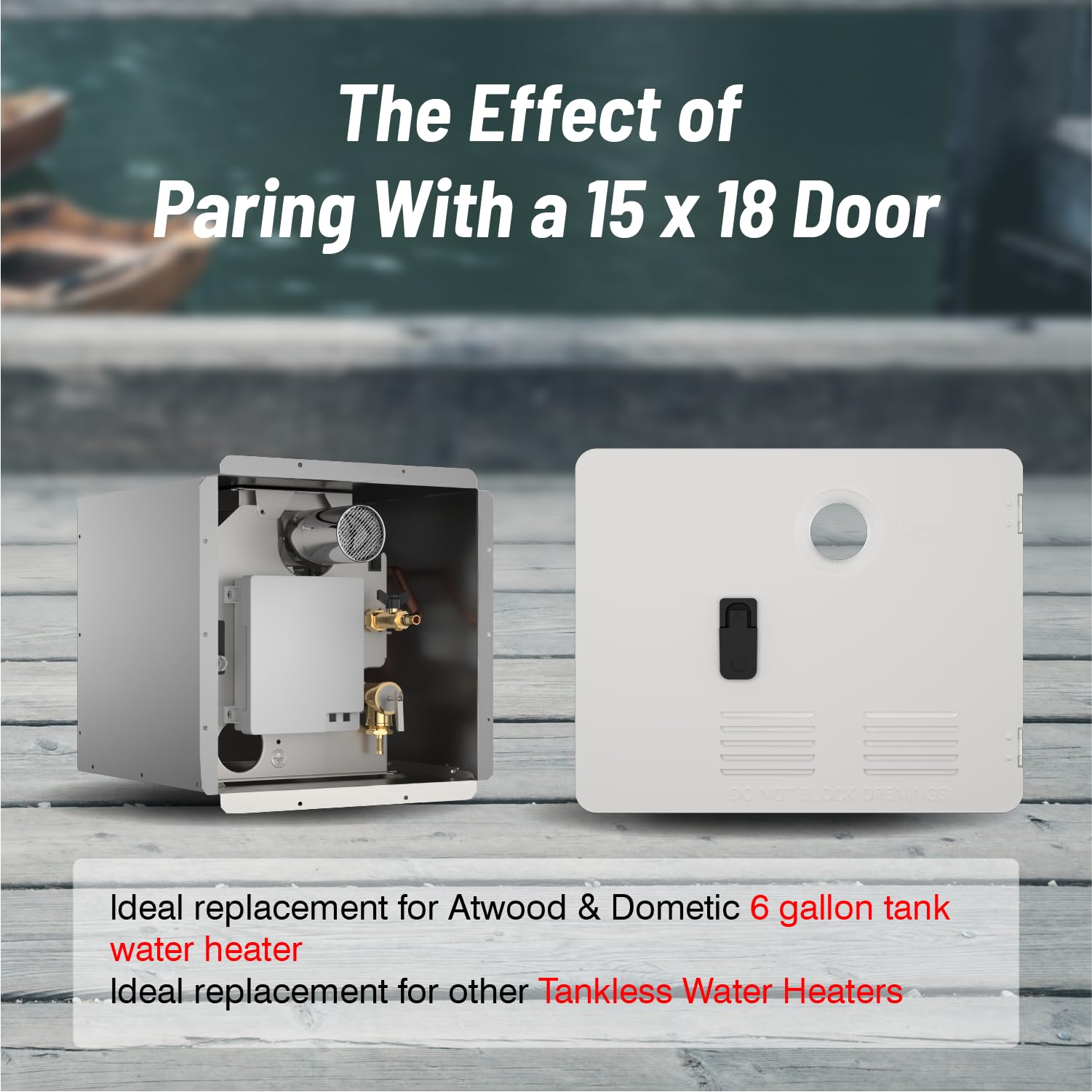 Ranein 15 X 18 Inches Rv Water Heater White Door. Only Door Kit For Ranein Rv Water Heaters