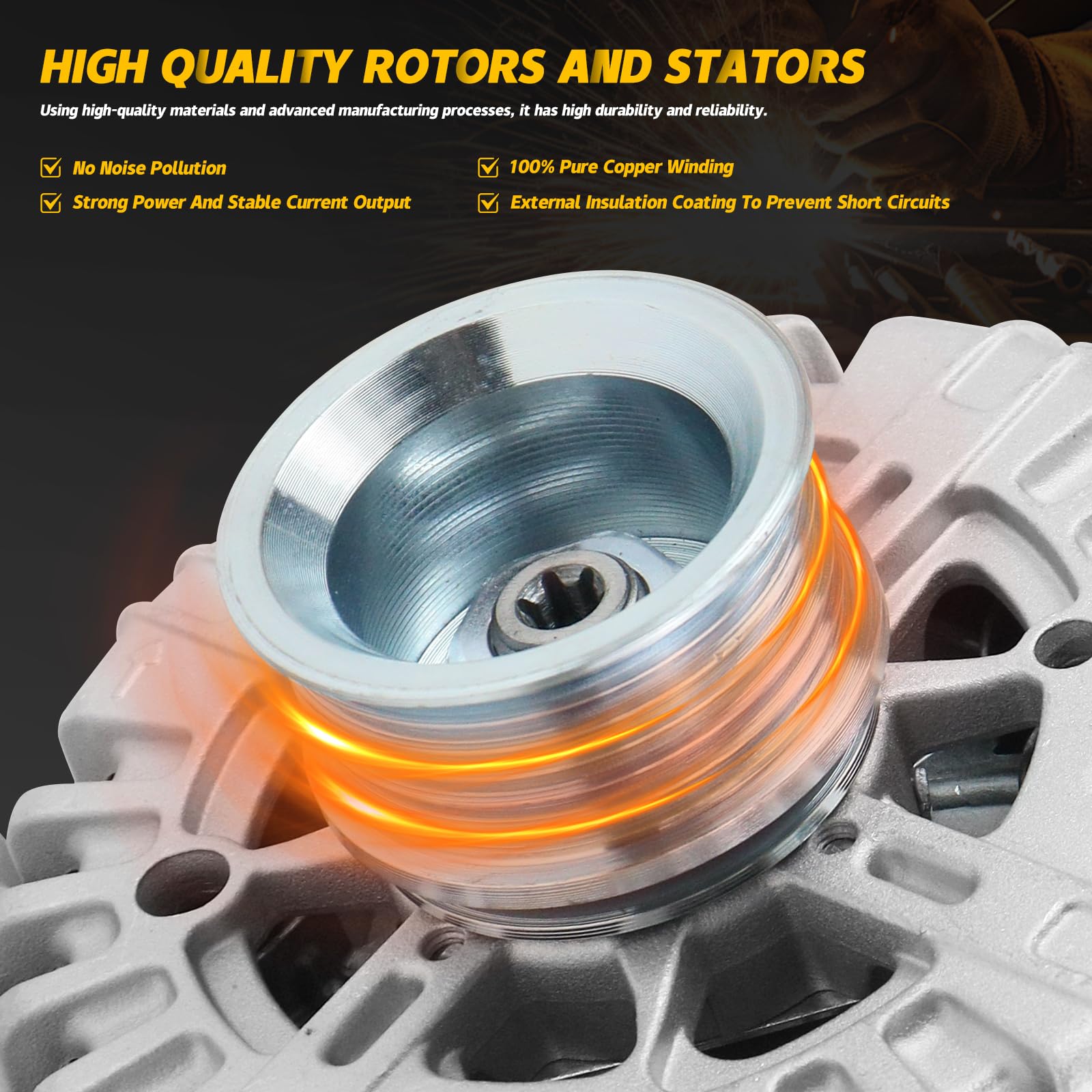 YINAVAGAD 0009061722 Alternator for Mercedes-Benz C43 AMG C450 AMG C400 E43 AMG E400 E450 CLS400 SL400 SL450 GL450 GLC43 AMG GLE