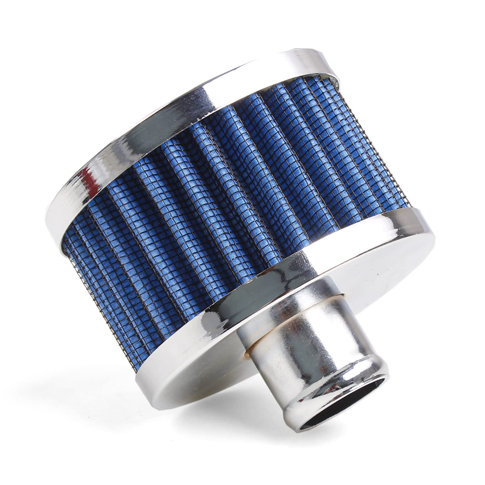 MUGE RACING 23mm Car Air Filter Universal Cold Air Intake Filter High Flow Vent Valve Cover Breather Filter (Blue- 2 Pcs)