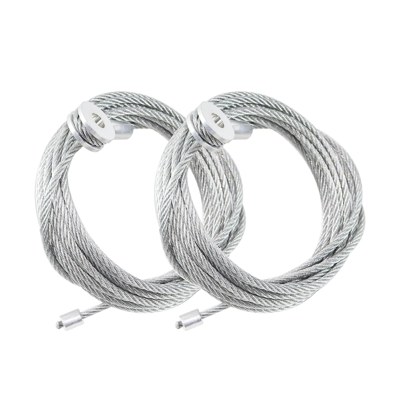 Pair (2) Enclosed Cargo Trailer Ramp Door Cable Replacement Kit Cables 150 Inch,Replacement For Cab1-8Cb150