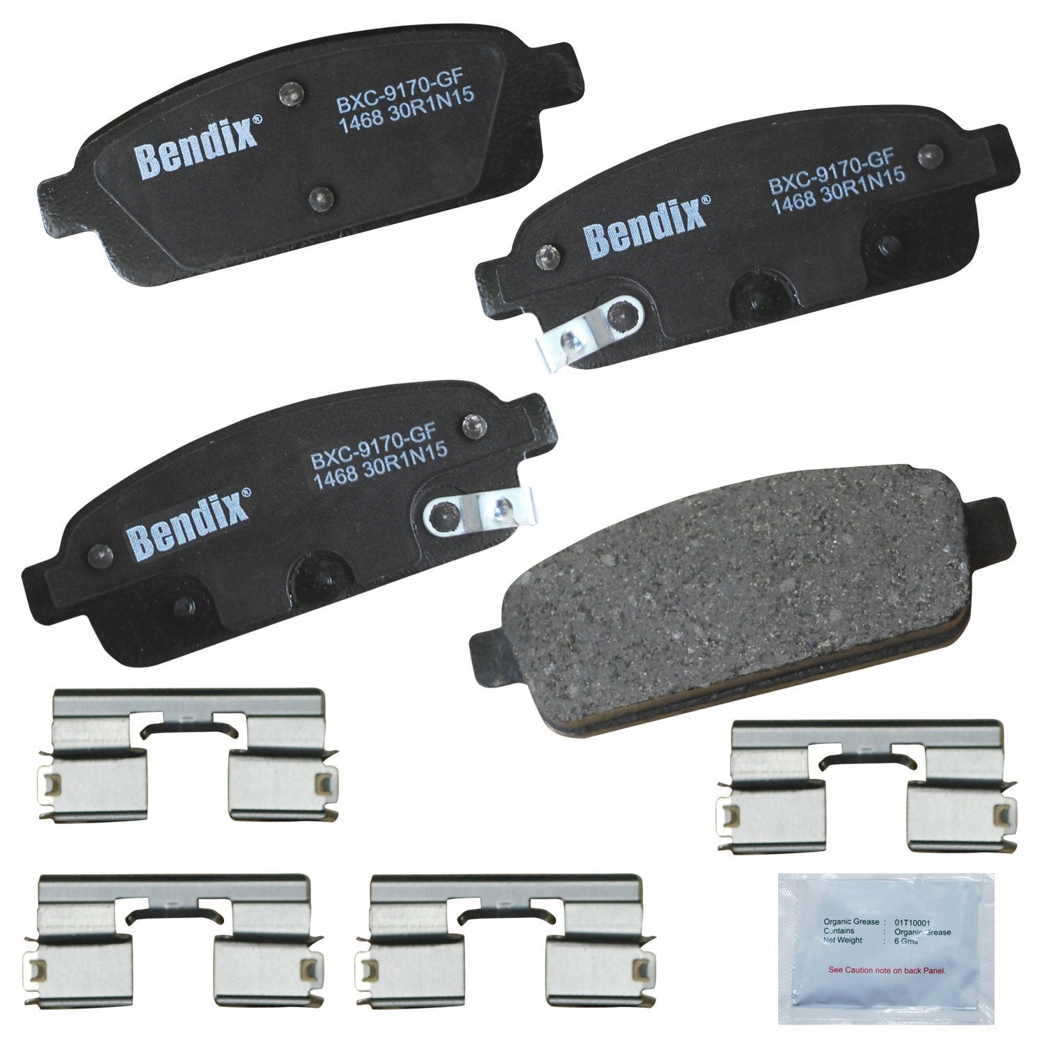Bendix Priority1 Cfc1468 Ceramic Rear Brake Pads For Select Models Buick Cascada, Encore, Verano, Cadillac Elr, Chevrolet Cruze,