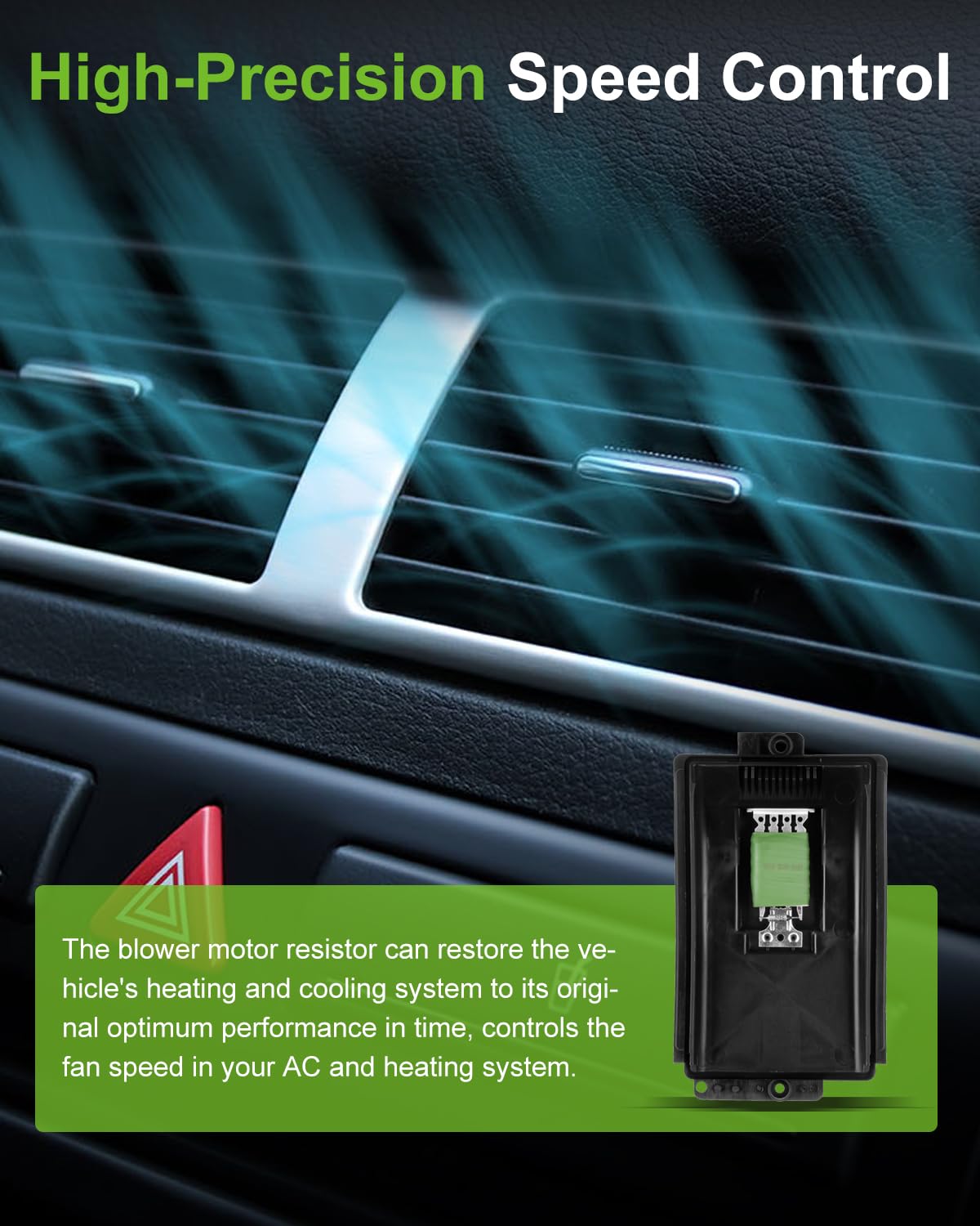 SCITOO Air Conditioning Heater Fan HVAC Blower Motor Resistor Regulator fit for Audi TT 2000-2006/for Audi TT Quattro 2000-2006/