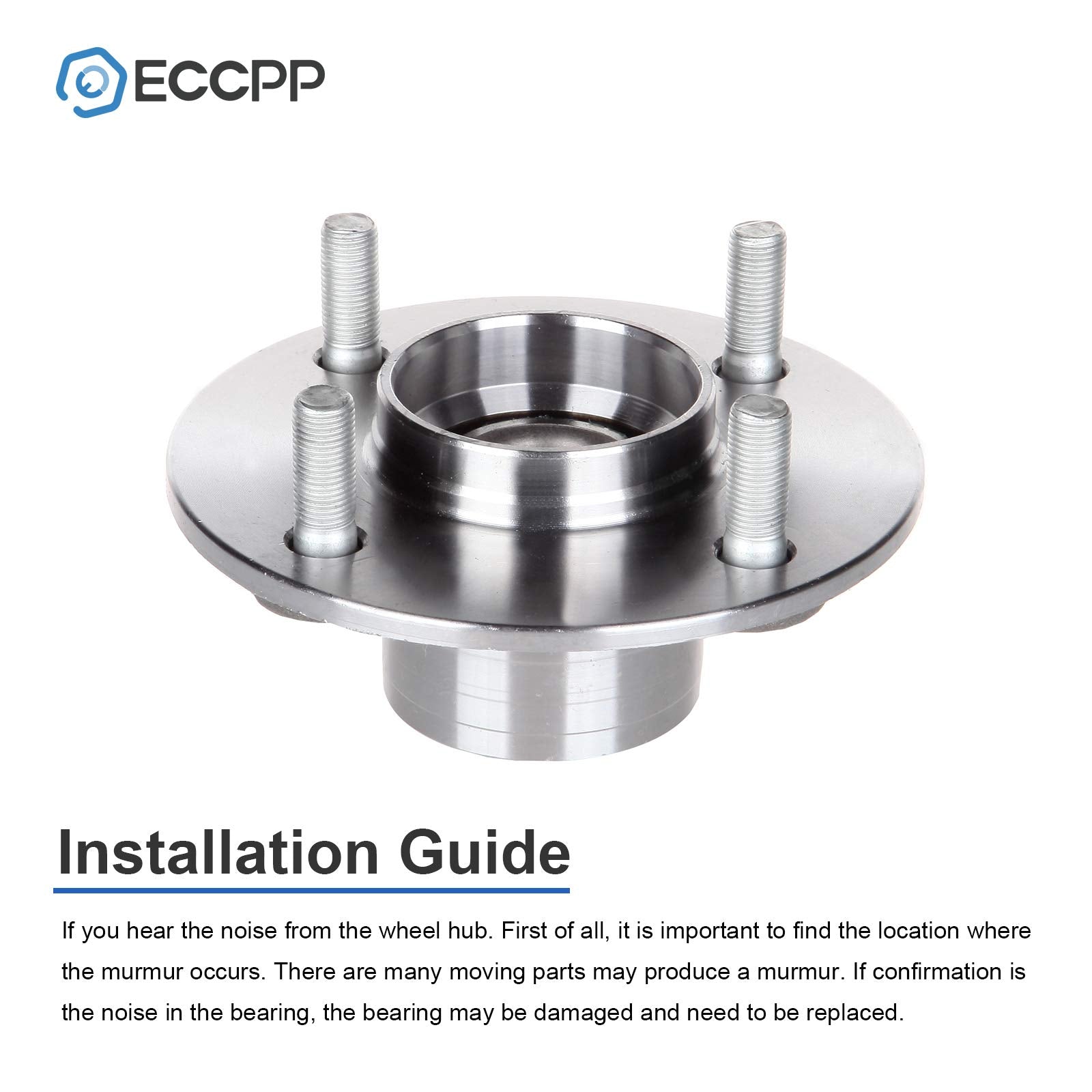 ECCPP Wheel Hub and Bearing Assembly Rear 512303 fit 2000 2001 2002 2003 2004 2005 2006 -Datsun Sentra Replacement for 4 Lugs Wh