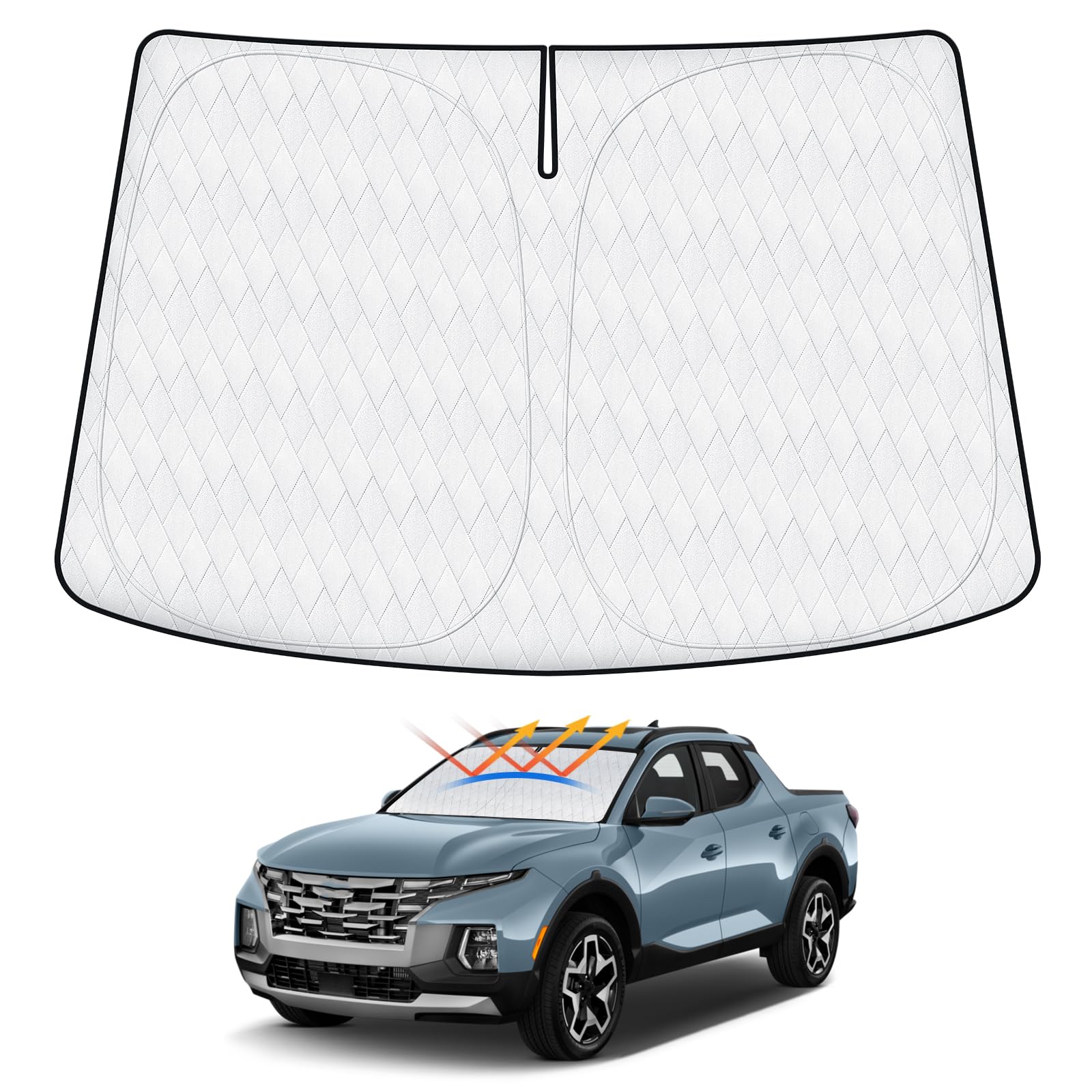 Cartist 5-Layer Windshield Sun Shade Fits For Hyundai Santa Cruz 2022 2023 2024 2025 Hyundai Santa Cruz Accessories Foldable Car