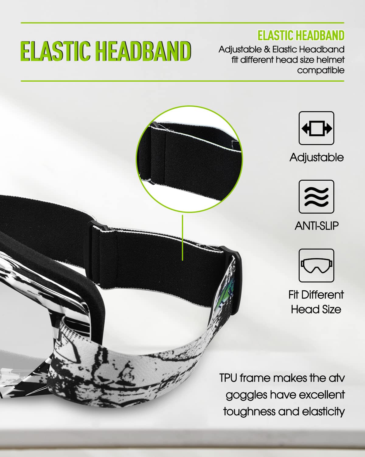 Beyisi Dirt Bike Goggles Motorcycle Gear Atv Riding Motocross Dirtbike 4-Wheeler Goggles Accessories Ski Goggles Fit Over The Glasses Uv400 Protection Dust Shatterproof For Men Women (Silver Lens)