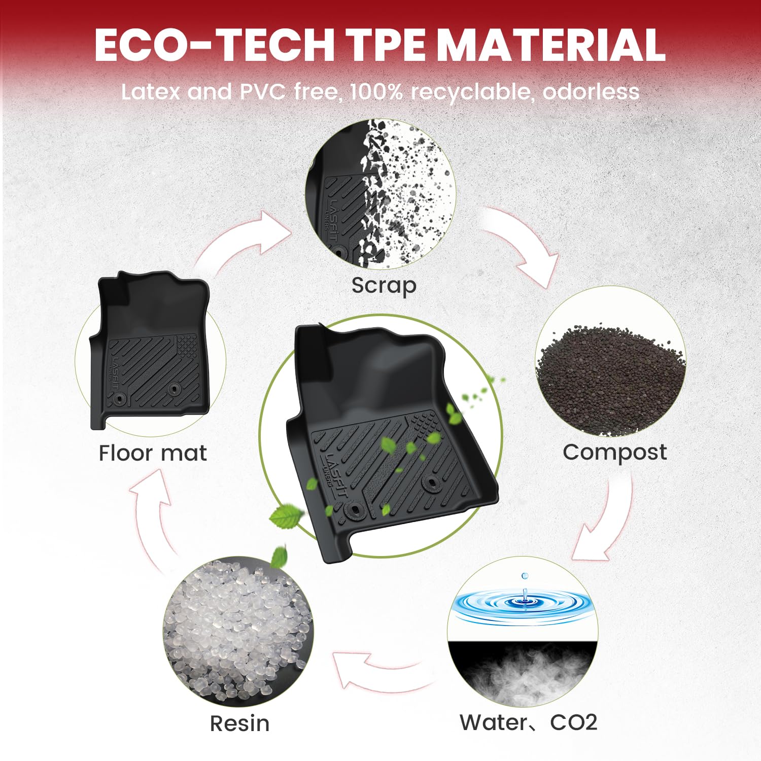 Lasfit Floor Mats For Toyota Tacoma 2005-2011 Access Cab All Weather Custom Fit Floor Liner For Tacoma Second Row Optional With